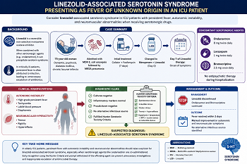Linezolid Associated Serotonin Syndrome Presenting as Persistent Fever in an Elderly Woman with Deme...